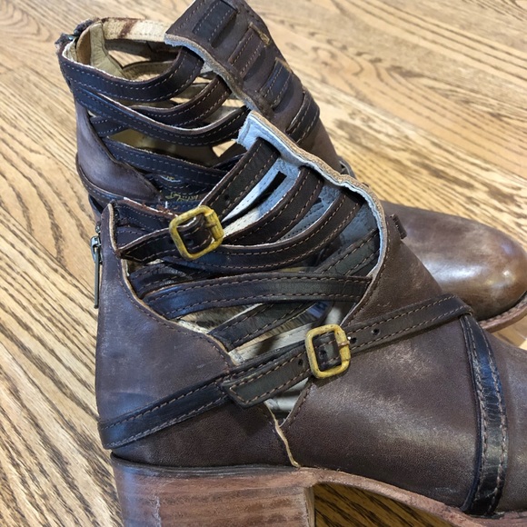 Freebird by Steven Stair Boot Strappy Ankle Brown - Picture 8 of 11